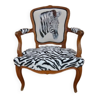 Armchair Louis XV zebra