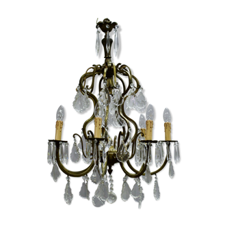 19th crystal pampilles chandelier