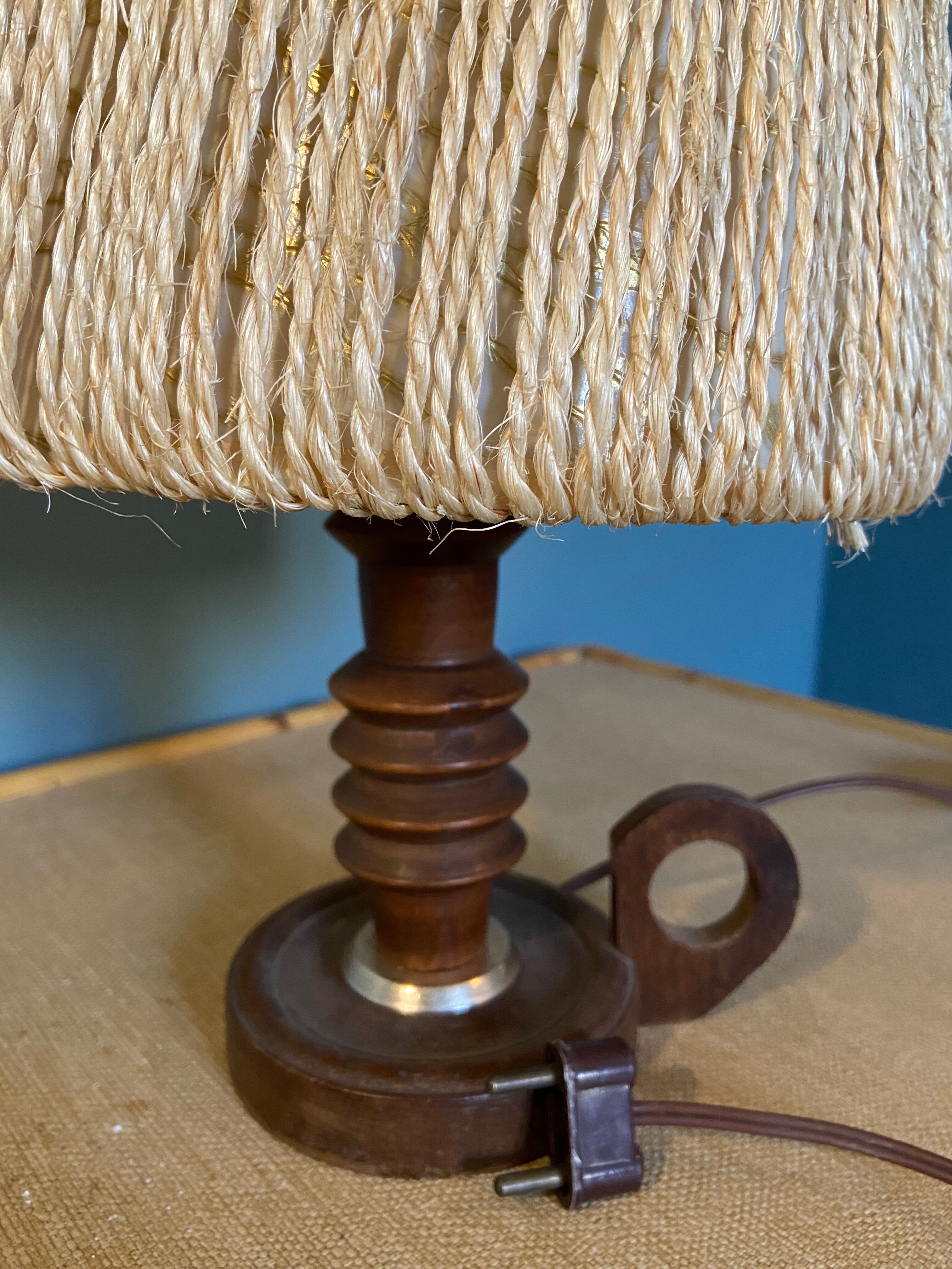Turned wooden candle holder
