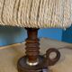 Turned wooden candle holder