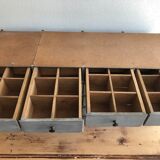 Furniture drawers patinated