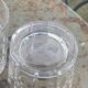 5 whisky glasses, Cristal Bayel stamps, transparent crystal with patterns