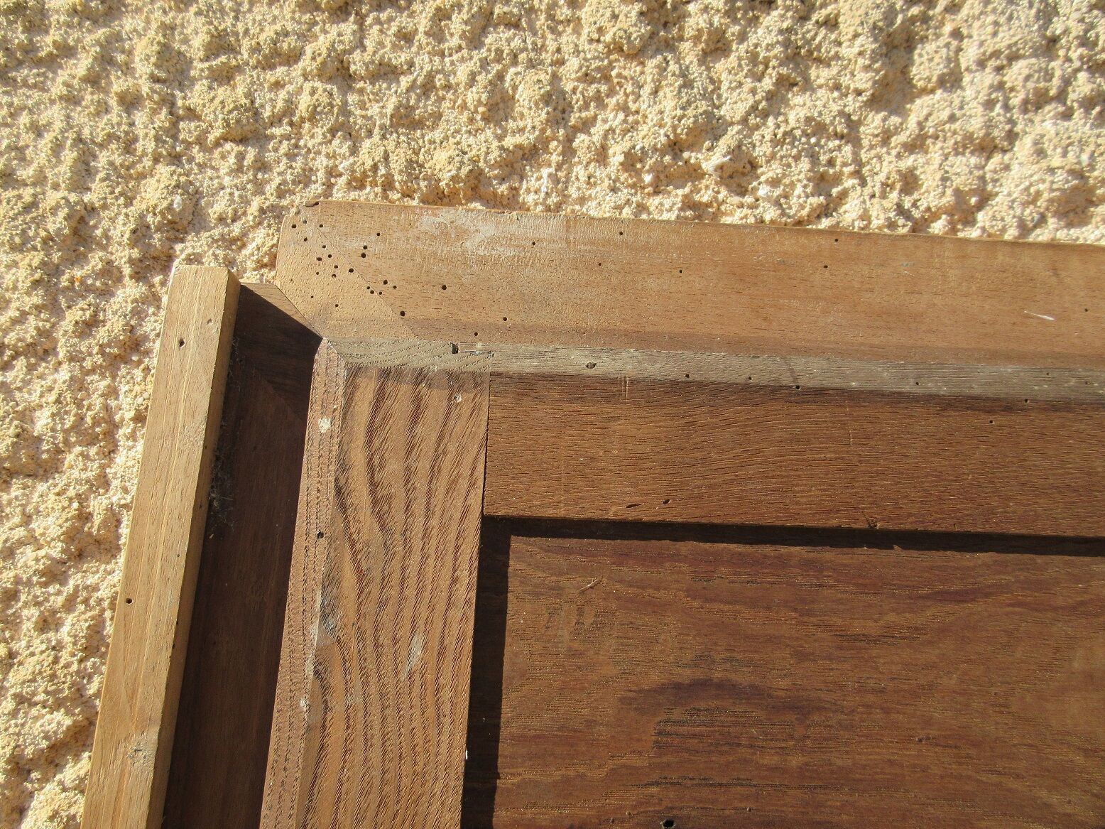 Walnut bevelled mirror 1900