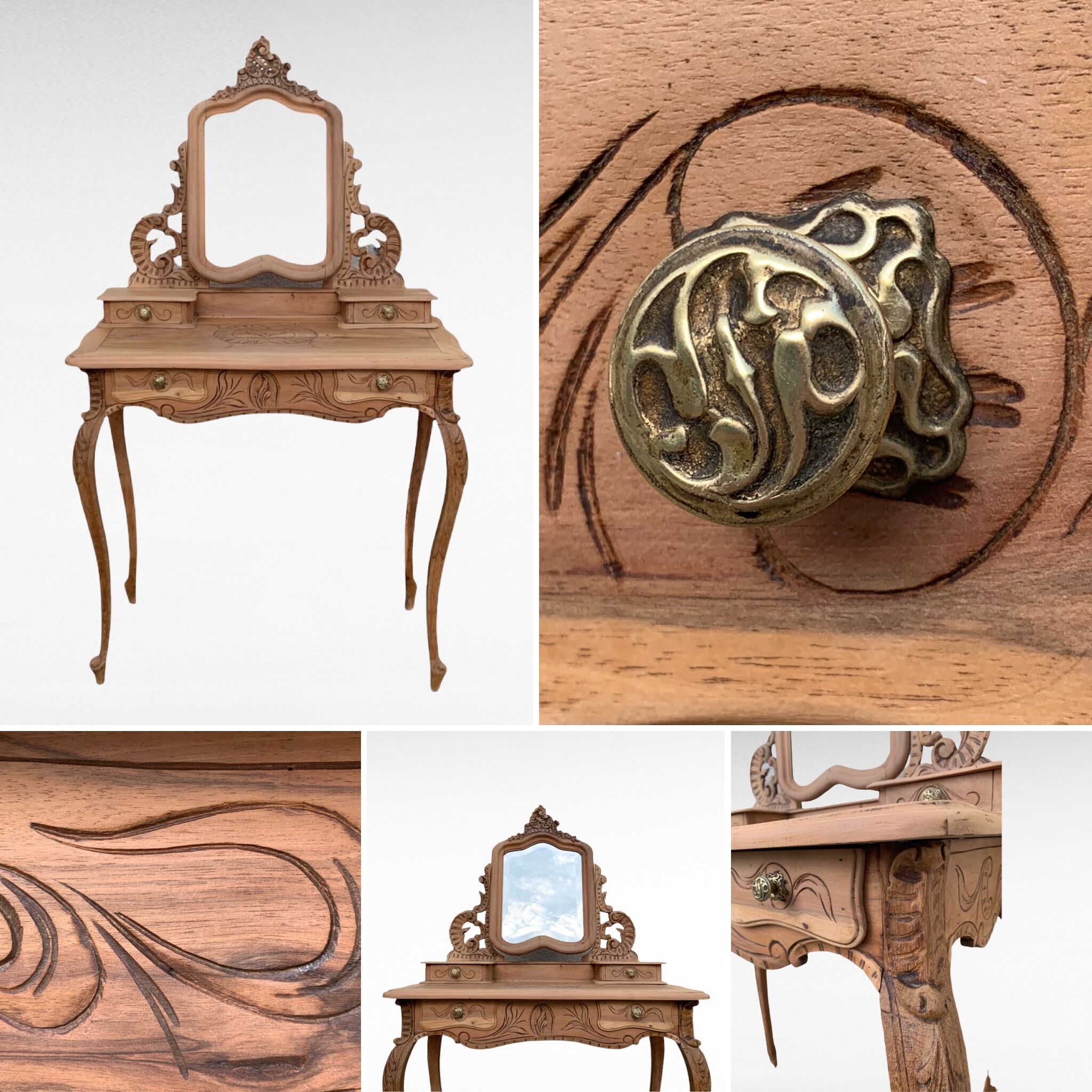Dressing table raw wood 1900