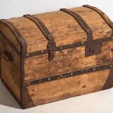 Grande malle ancienne en bois lavé (c.1900) #66