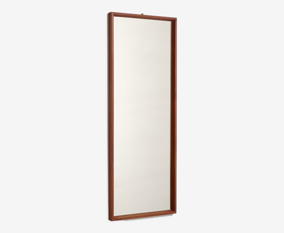Miroir encadré en teck