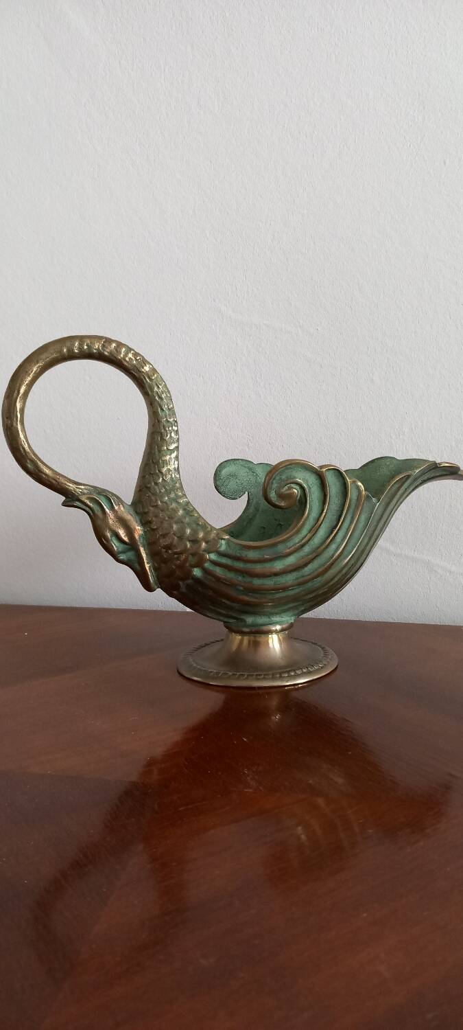 Bronze swan neck cup Max Le Verrier