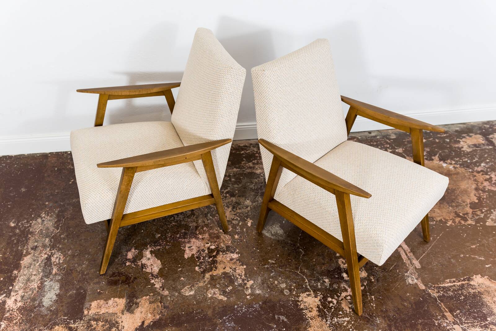 Pair of restored mid-century modern armchairs 1960's