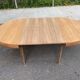 Authentic Scandinavian round table BAUMANN stripped in raw teak 1960