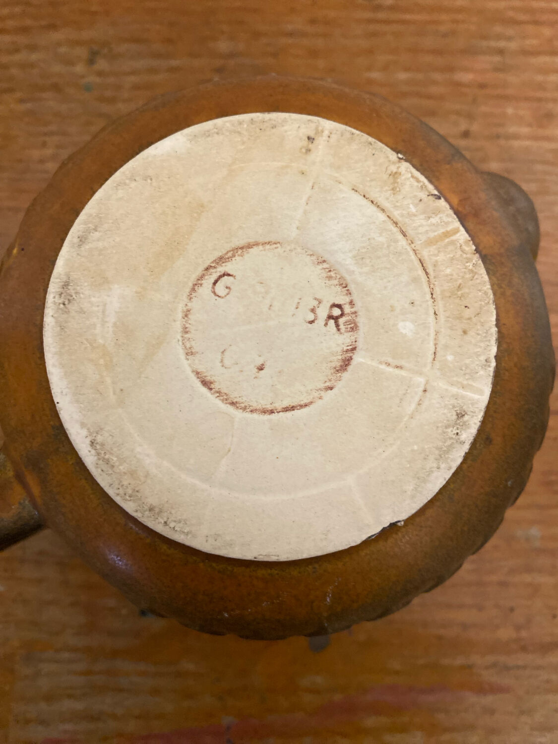 Vintage KW Feuerfest Embossed Brown Ceramic Teapot #C786