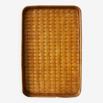 Vintage wicker tray