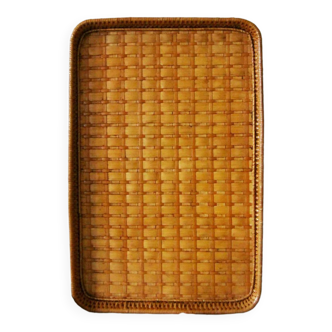 Vintage wicker tray