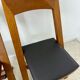 2 old folding chairs in wood and leather, postmodern design from the 80s vintage