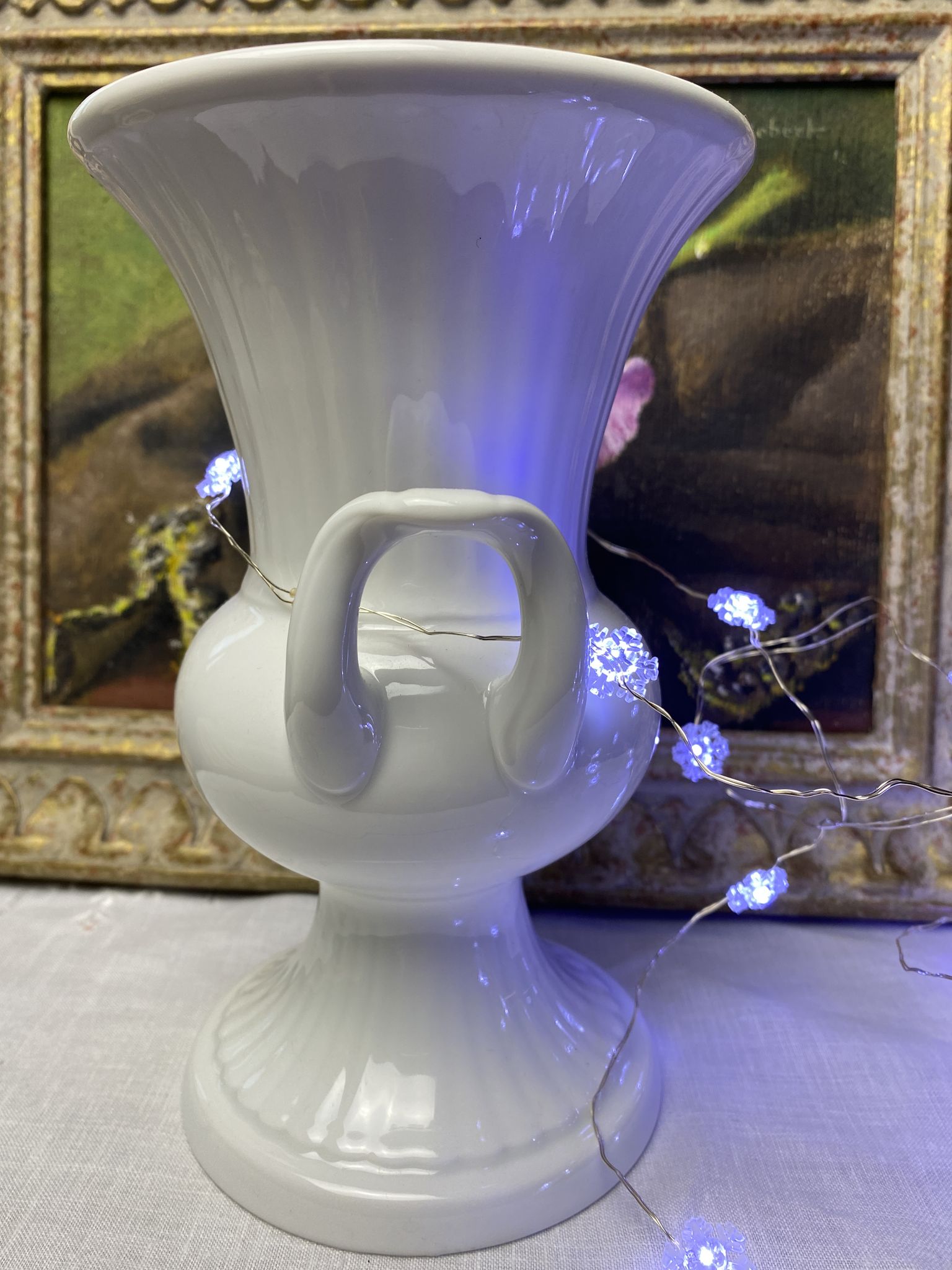 Vintage porcelain amphora vase