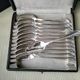 Set of 12 silver-plated coffee spoons Art Deco style