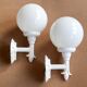 Pair of Art Deco porcelain wall lamps