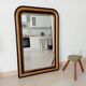 Louis Philippe mirror 105*71cm in wood and stucco 19th century