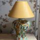 Ceramic lamp signed Claude Pruffert – Vallauris, marine decor in relief