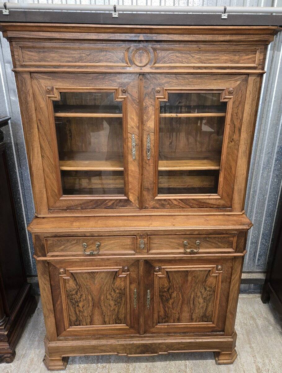 buffet bibliothèque époque Louis Philippe en noyer