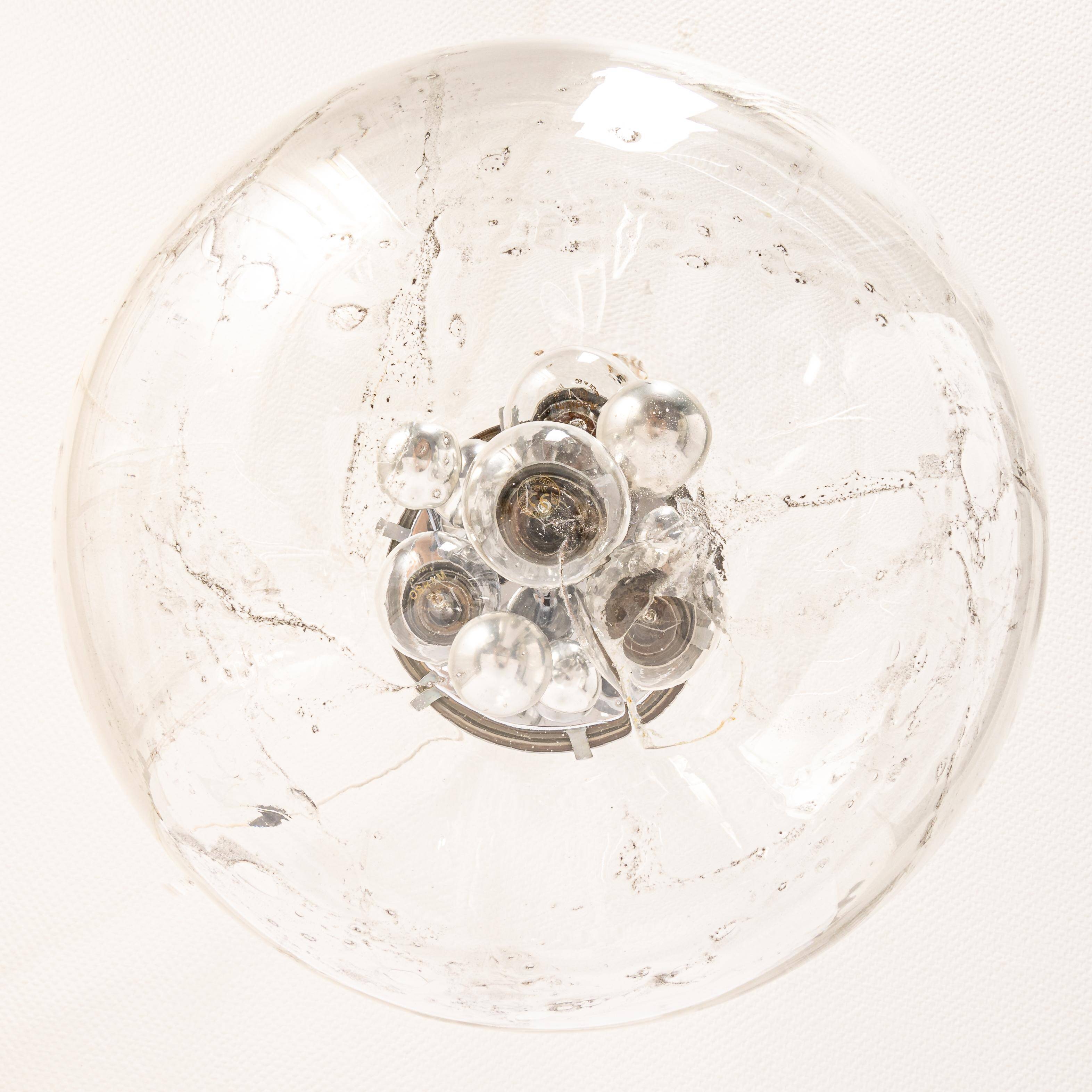 Large Sputnik ball pendant by Doria, Germany, 1970s.