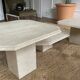 Set of three travertine coffee tables from the 70s