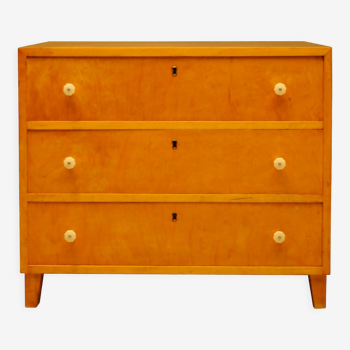 Danish birch chest of drawers from the 1950s