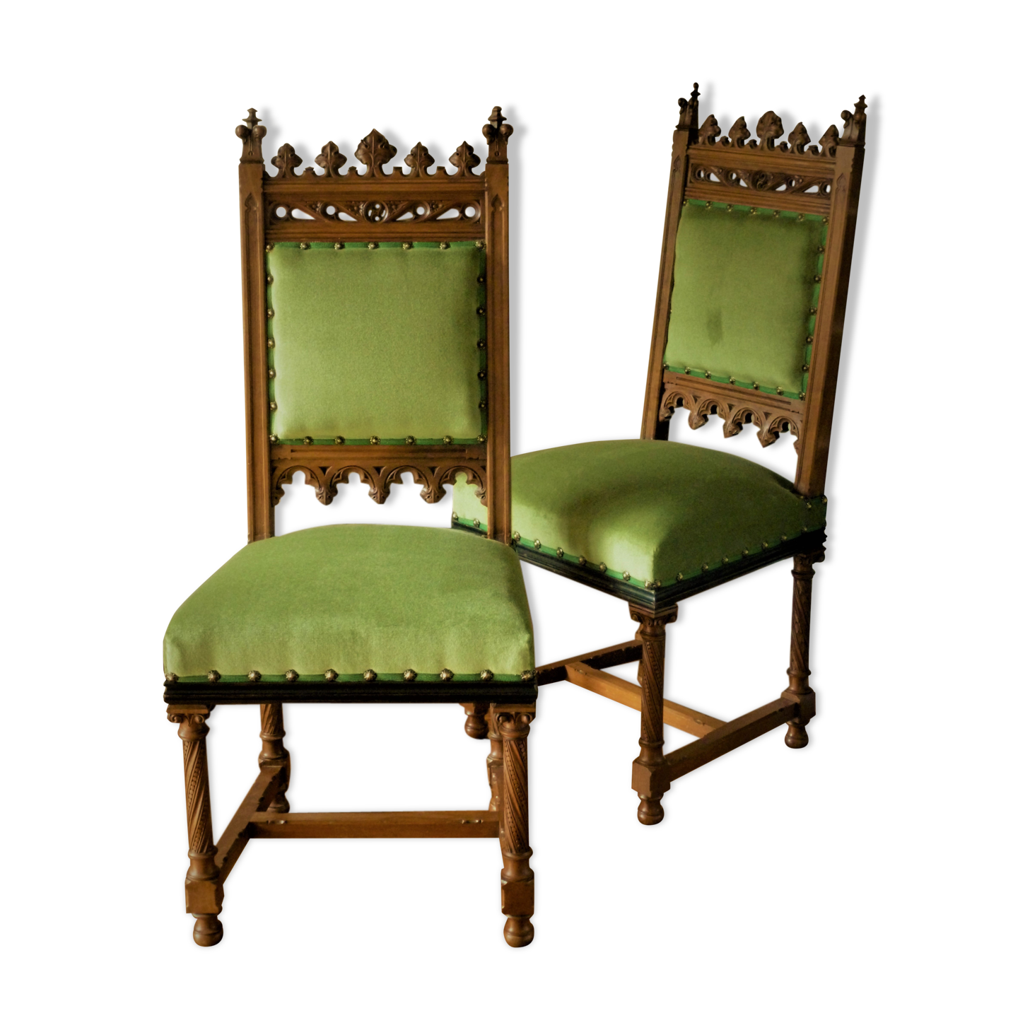 Pair of neo-Gothic chairs 19th century