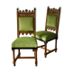 Paire de chaises néo-gothiques du XIXème siècle