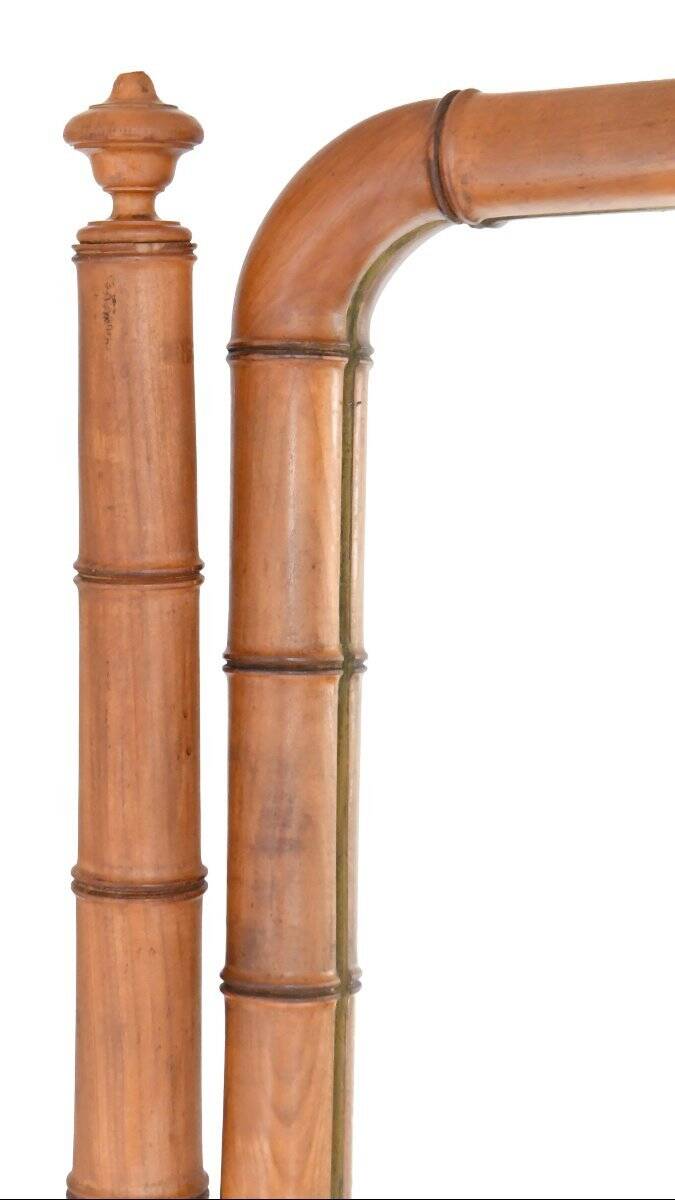 Bamboo-style psyché mirror in the Napoleon III style.