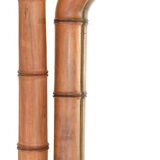 Bamboo-style psyché mirror in the Napoleon III style.