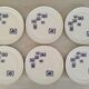 Flat plates in Paris porcelain decor Lima