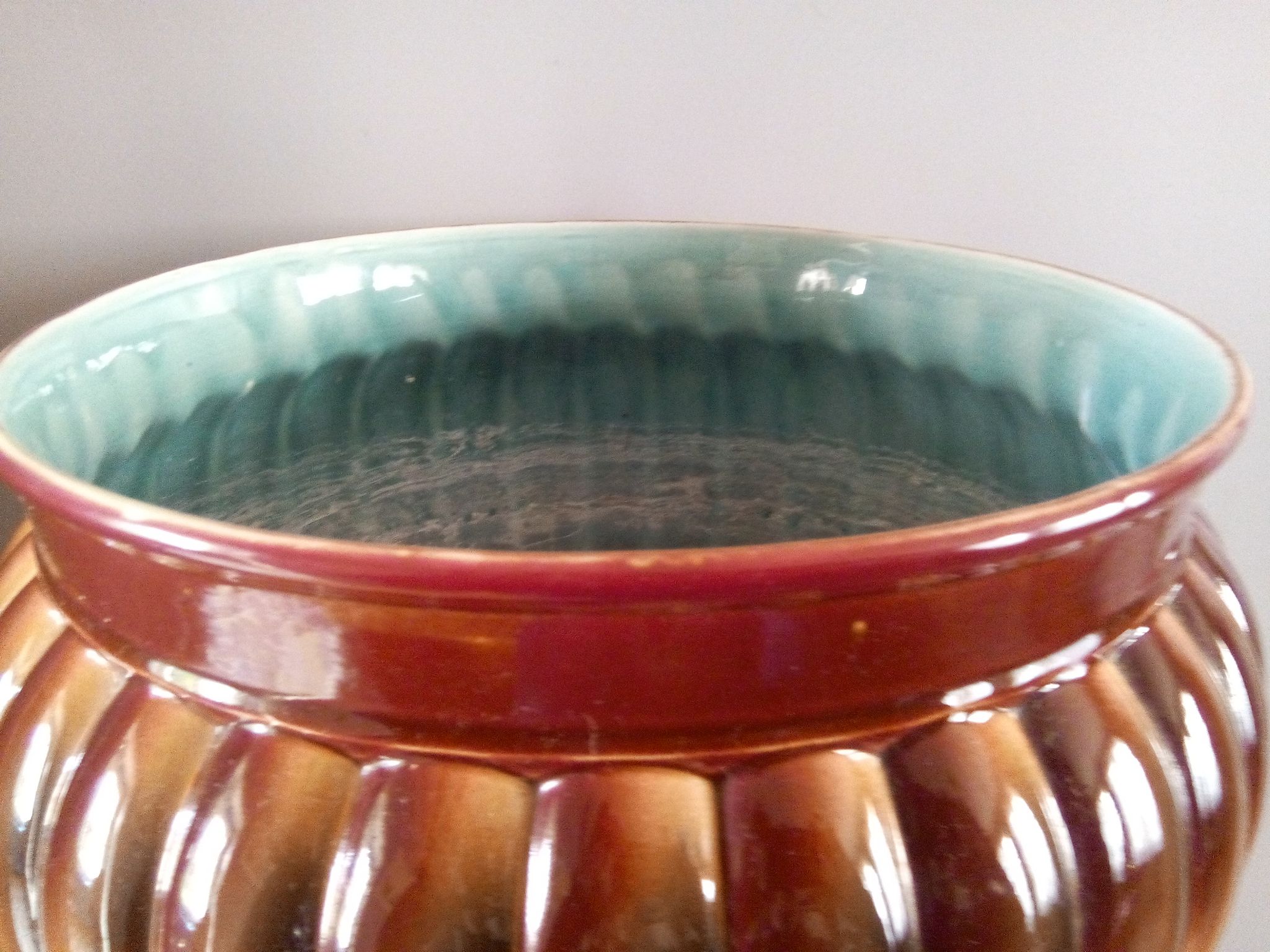 Art Deco pot cover Faience SARREGUEMINES Large model