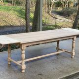 Renovated extendable farmhouse table in raw oak 280cm