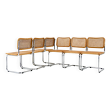 Set of 6 B32 model dining chairs by Marcel Breuer.