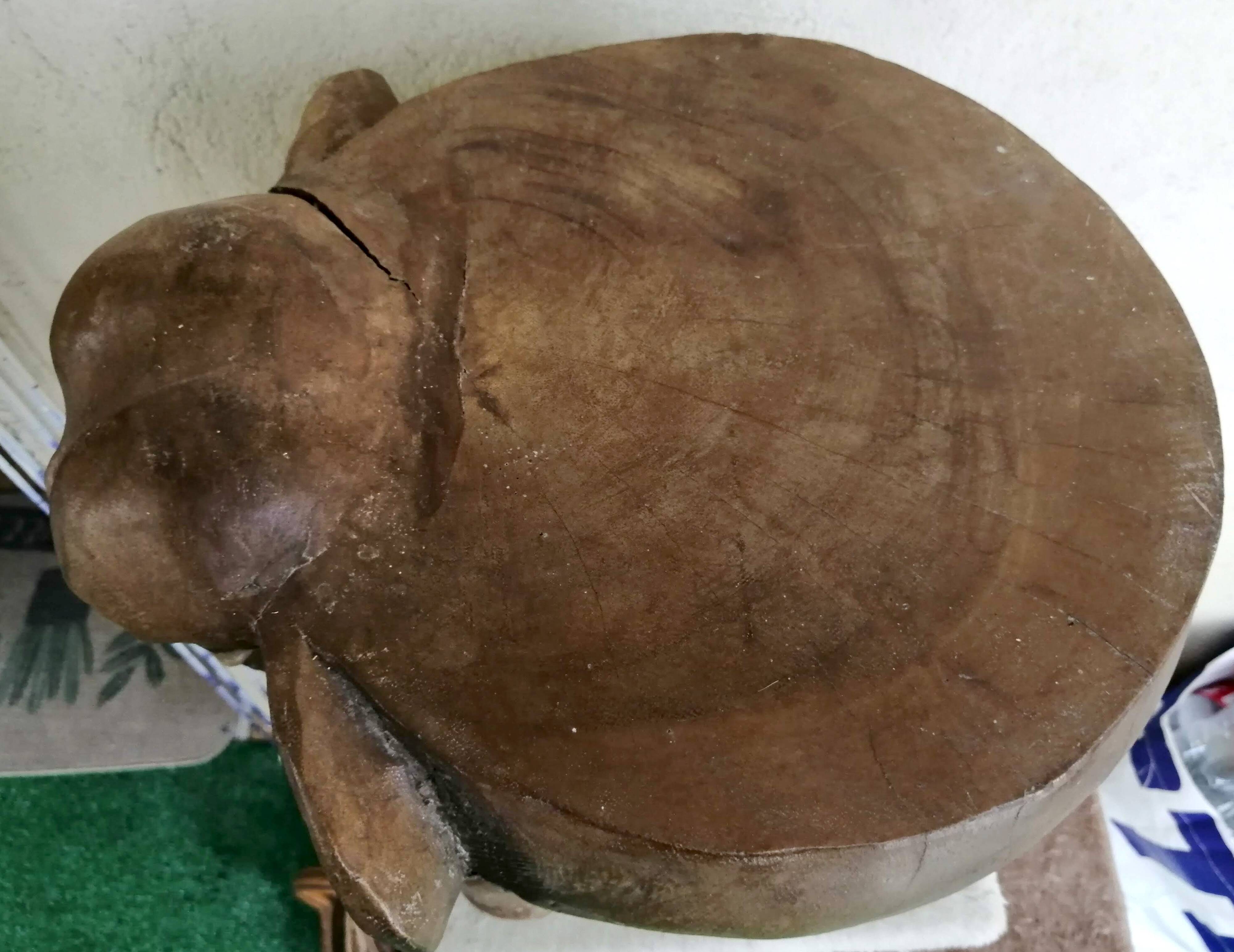 Solid wooden elephant table