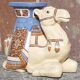 Camel side table in ceramic