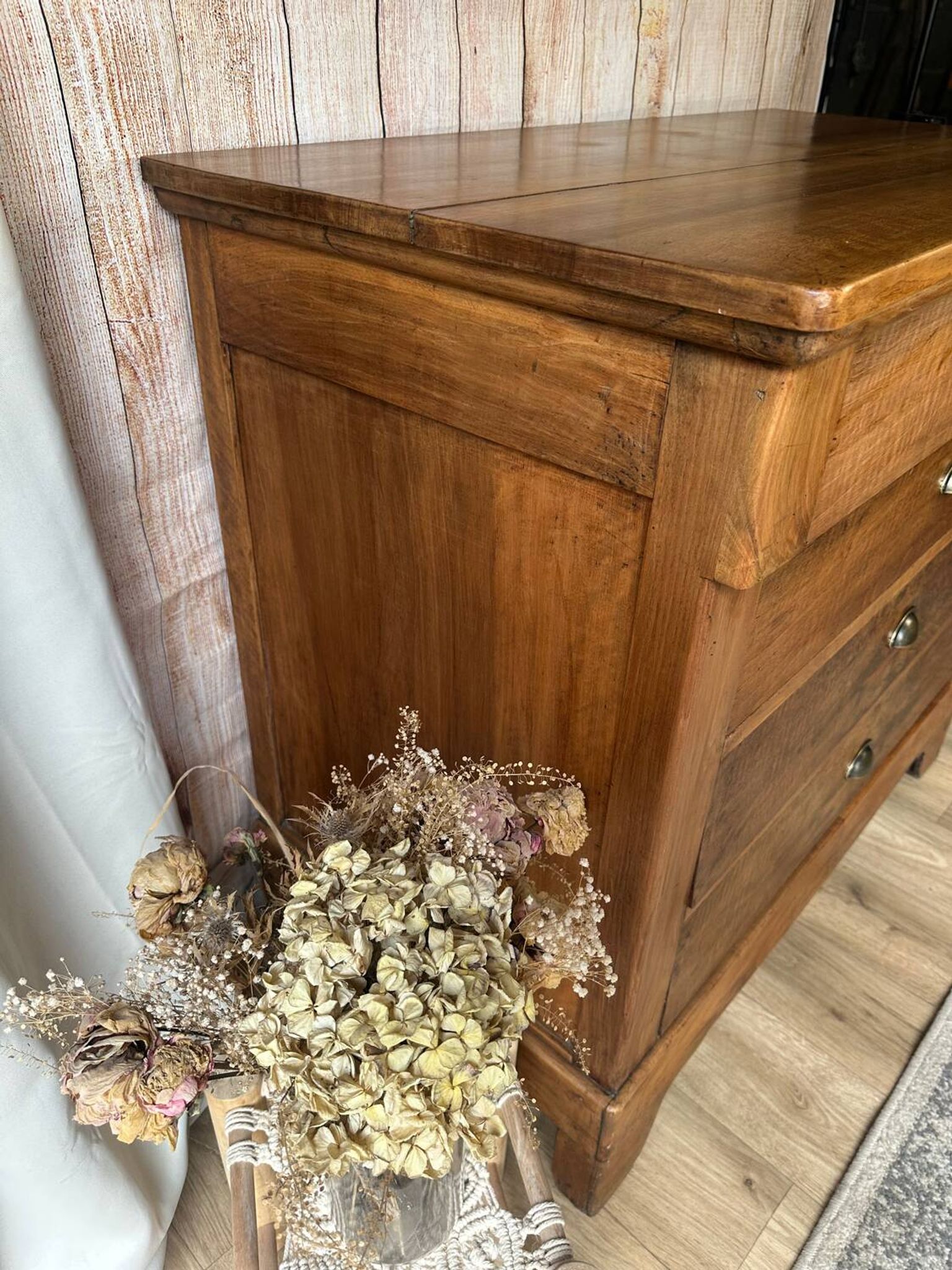 Rustic solid wood chest of drawers