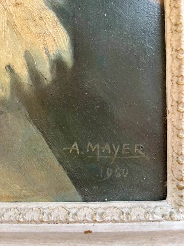 Oil on panel - A. Mayer - 1950