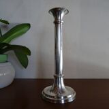 Vintage silver metal candle holder 32.5 cm