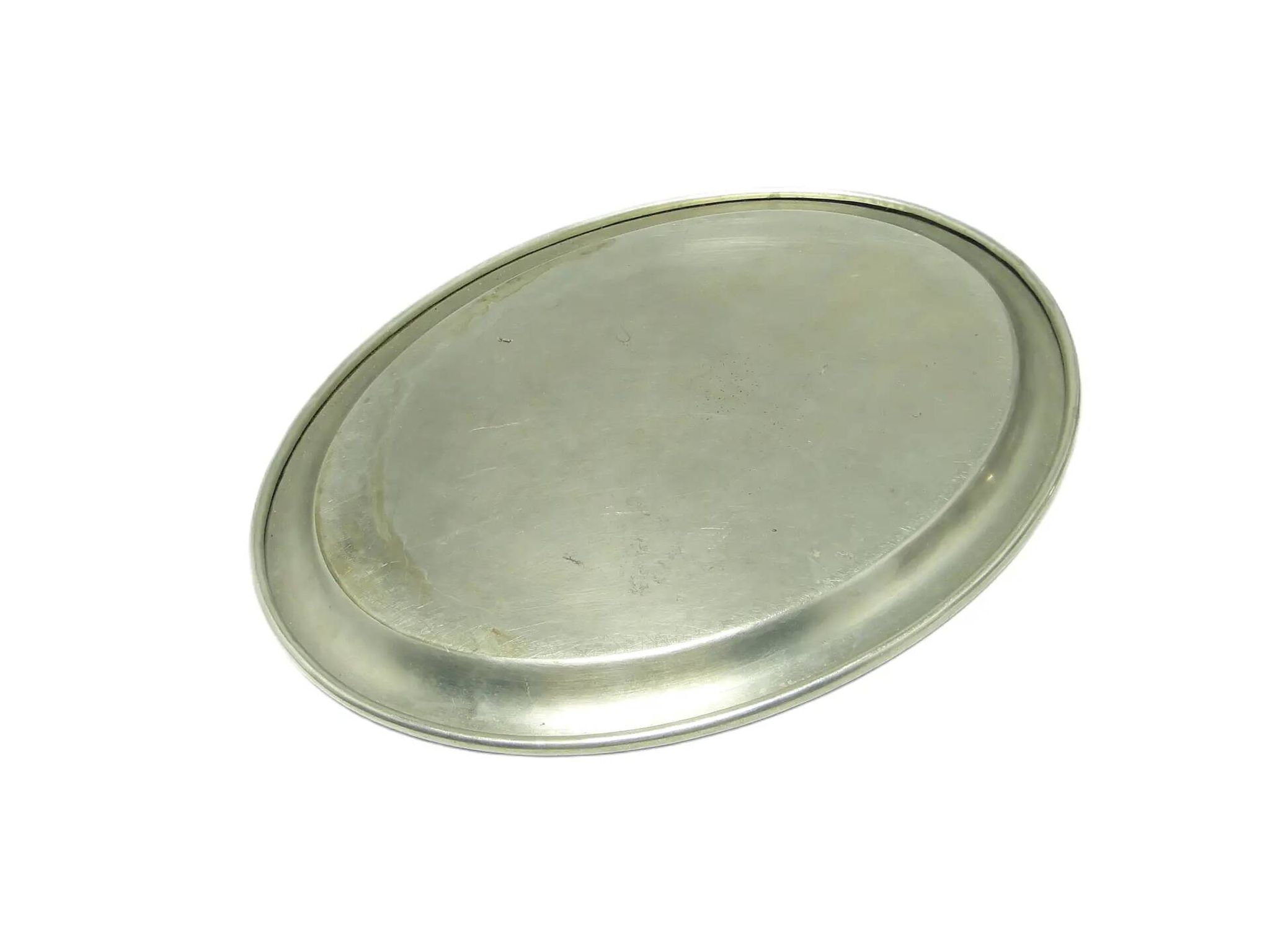 Restaurant tray, minimalism, silver-plated alpaca, Poland, 1920s.