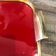 Plateau rouge métal doré Durinox