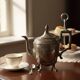 Silver-plated teapot - Napoleon III style - 1870