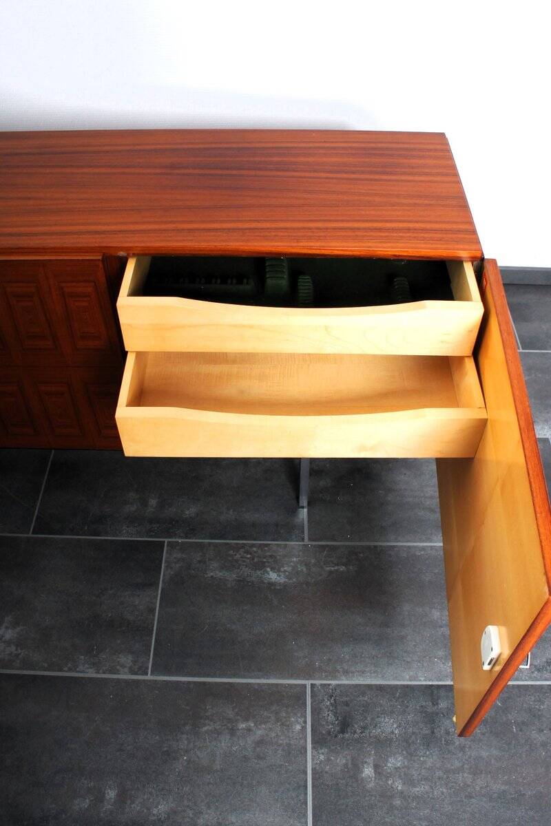 Vintage rosewood veneer sideboard by Musterring International, 1960s