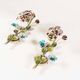 Pair of vintage Italian painted ‘toleware’ sconces