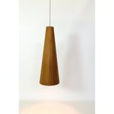 Jorgen Wolf, pine conical hanging lamp, 1960