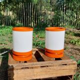 Pair of orange lamps from the 70s