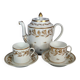Antique coffee service: jug + 2 cups, old Paris porcelain, 19th century C657