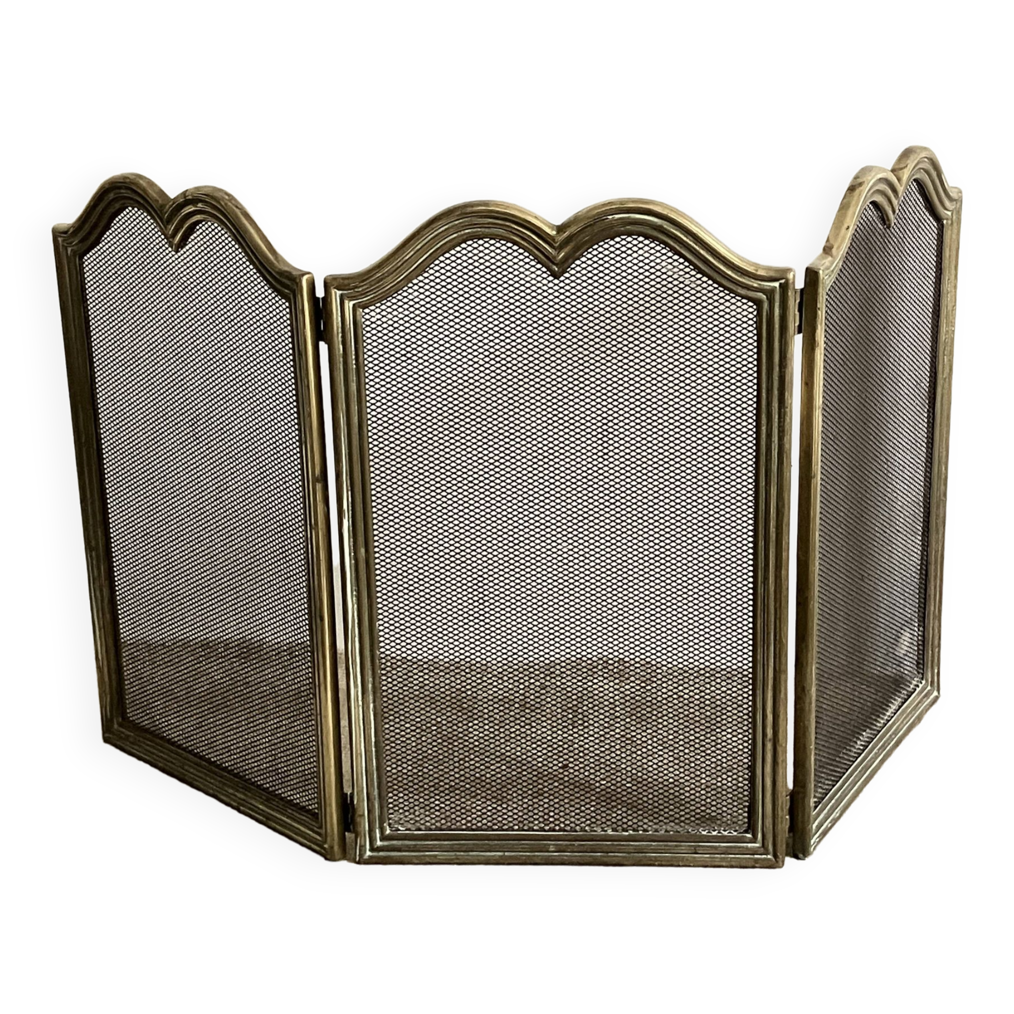 Three-leaf fire screen, fireplace accessory