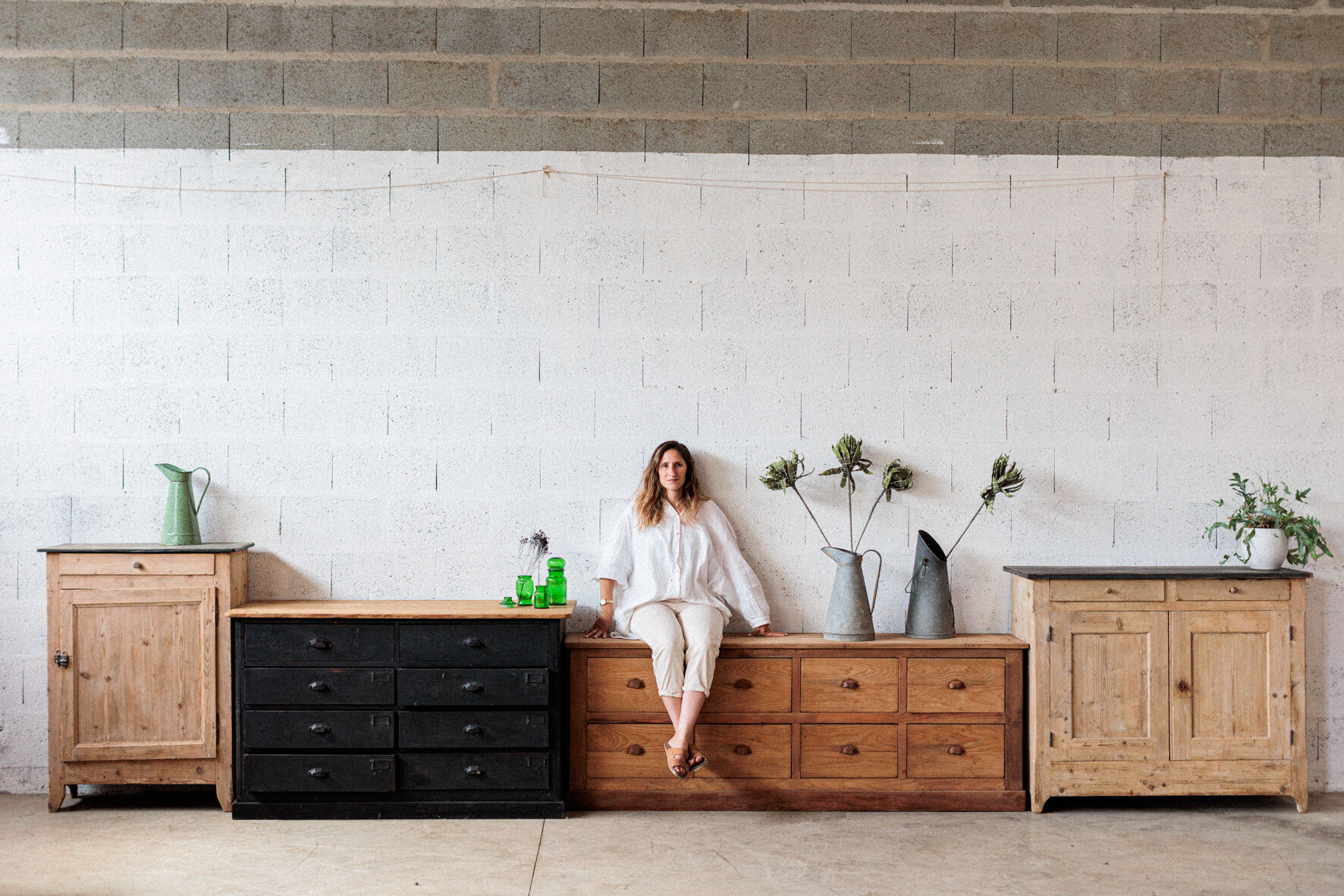 Parisian buffet in raw wood "peach"