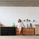 Parisian buffet in raw wood "peach"